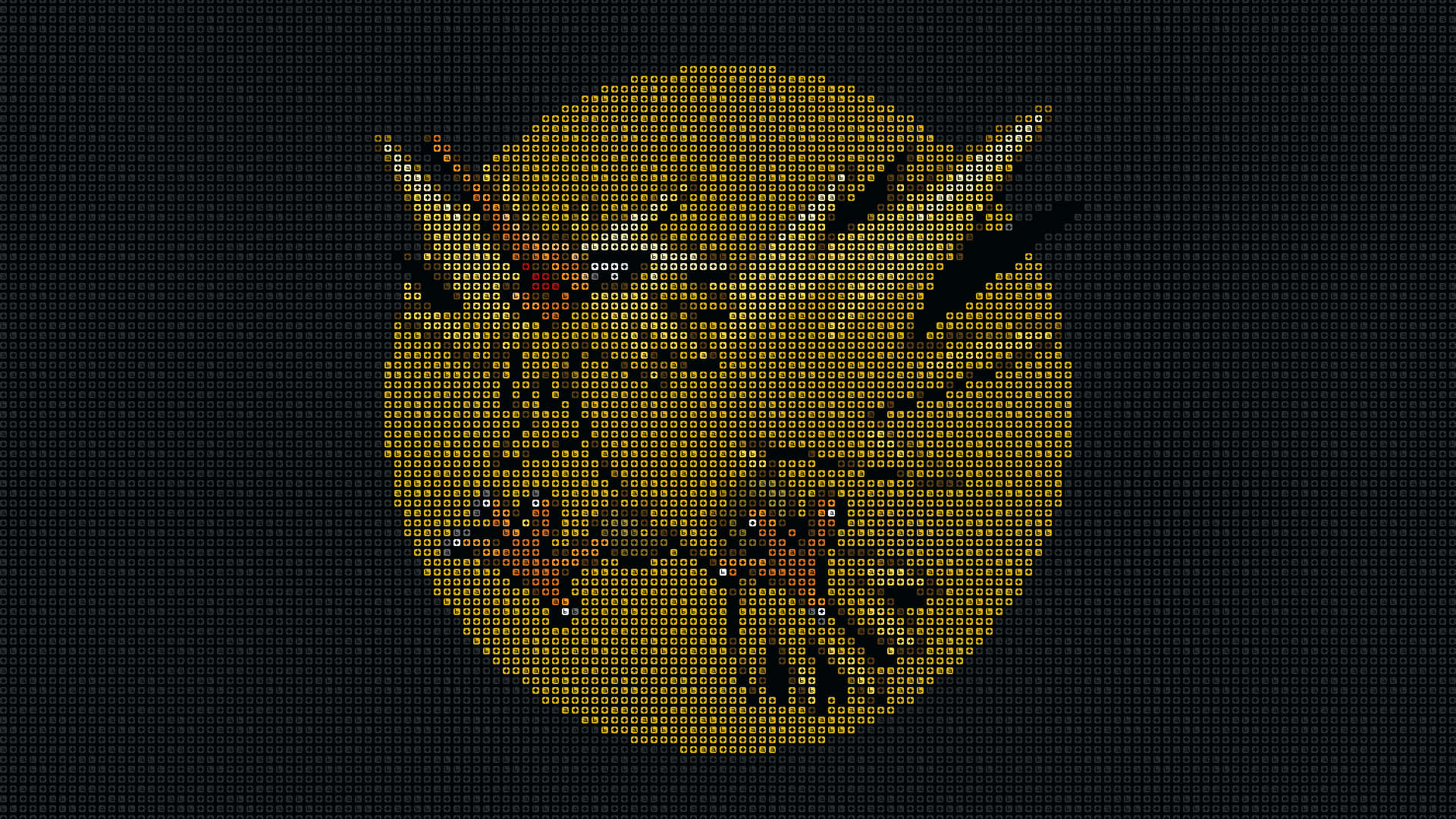 Zapdos, pixelated golden sun, abstract black and orange patterns, Full HD Desktop Wallpaper