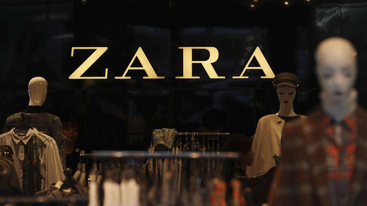 Zara, Golden ZARA sign, mannequins, HD Desktop Wallpaper