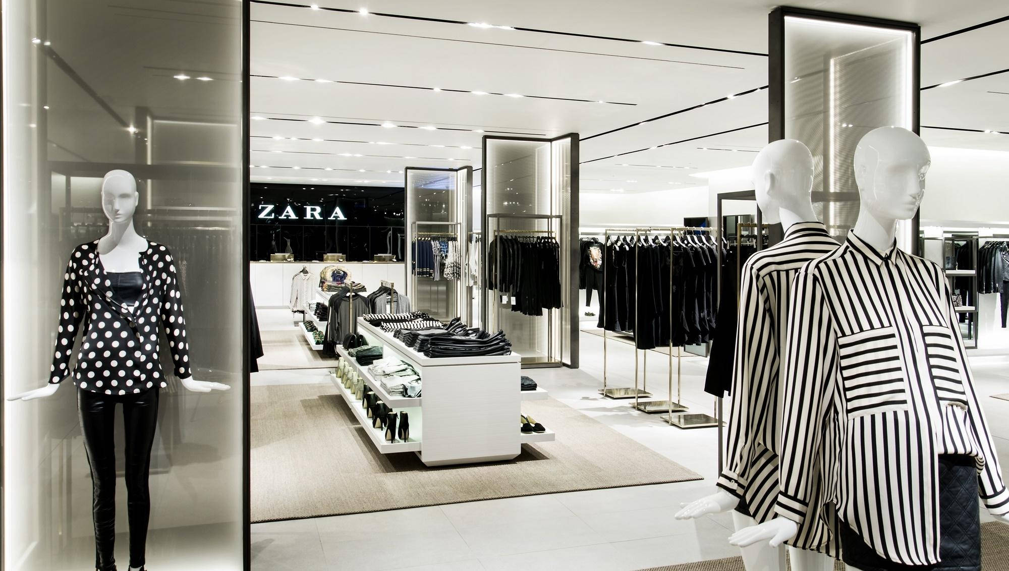 Zara, mannequins, black and white patterned outfits, Full HD Desktop Wallpaper
