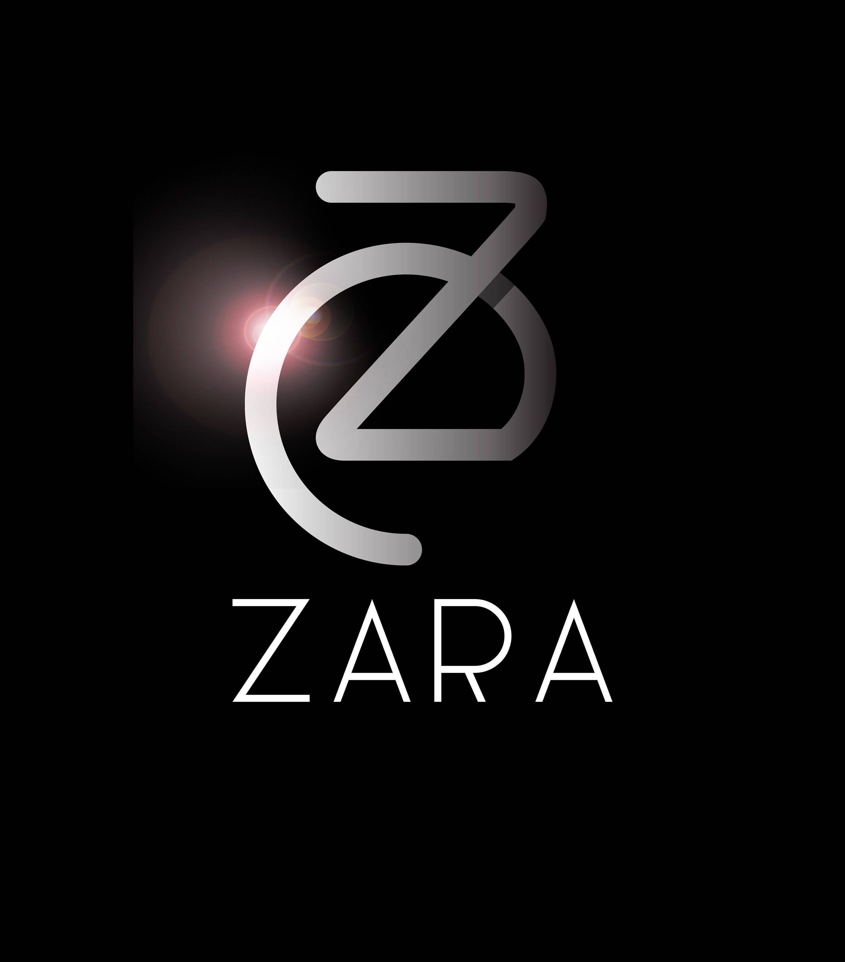 Zara, stylized Z symbol, white, 2K Phone Wallpaper