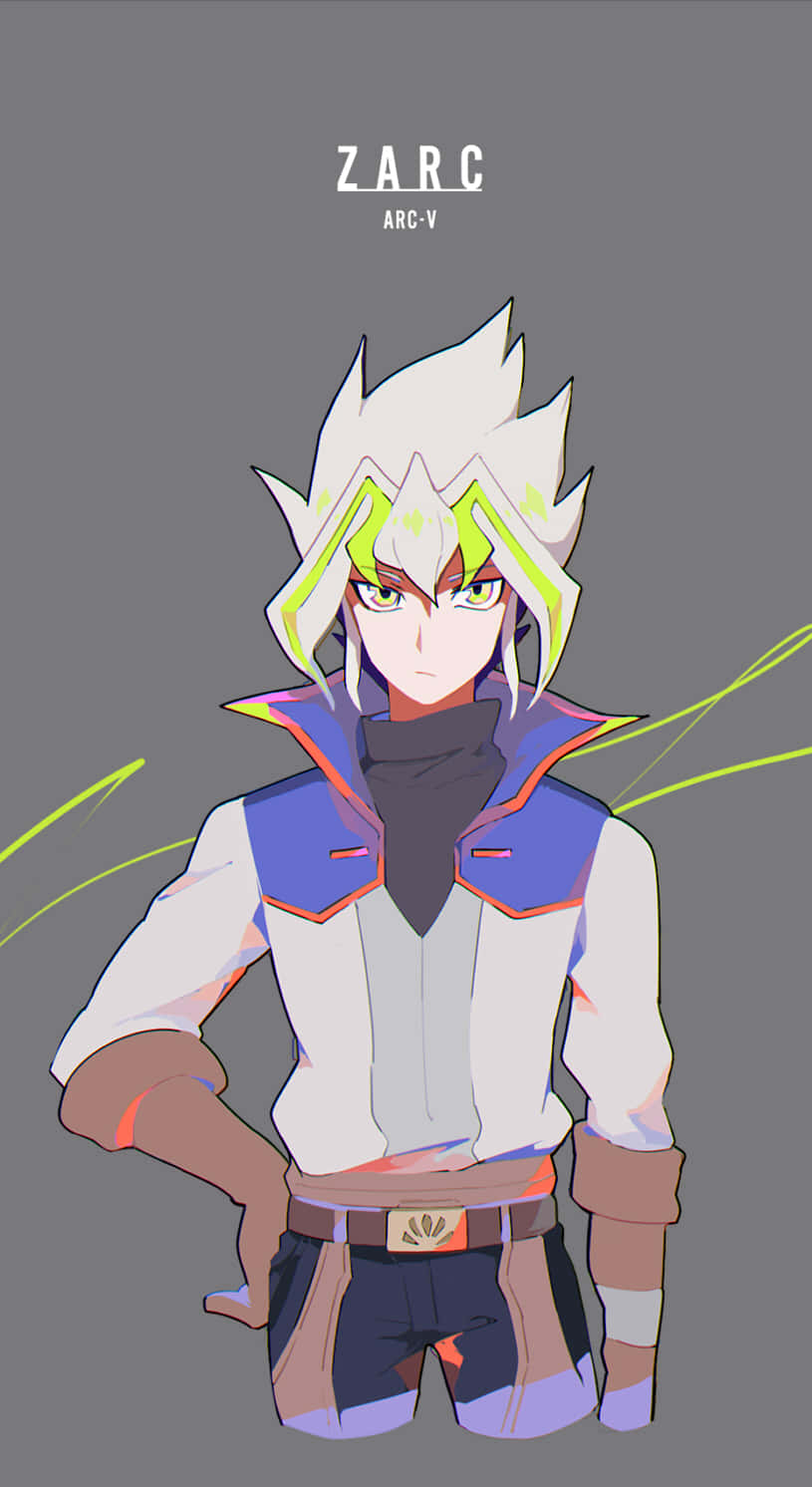 Zarc, spiky white hair, glowing green accents, HD Phone Wallpaper