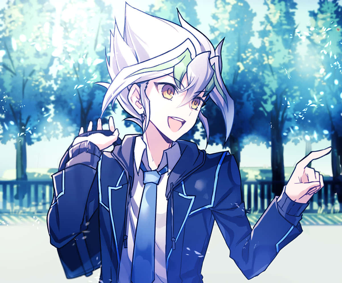 Zarc, spiky white hair, blue jacket, SD Desktop Wallpaper