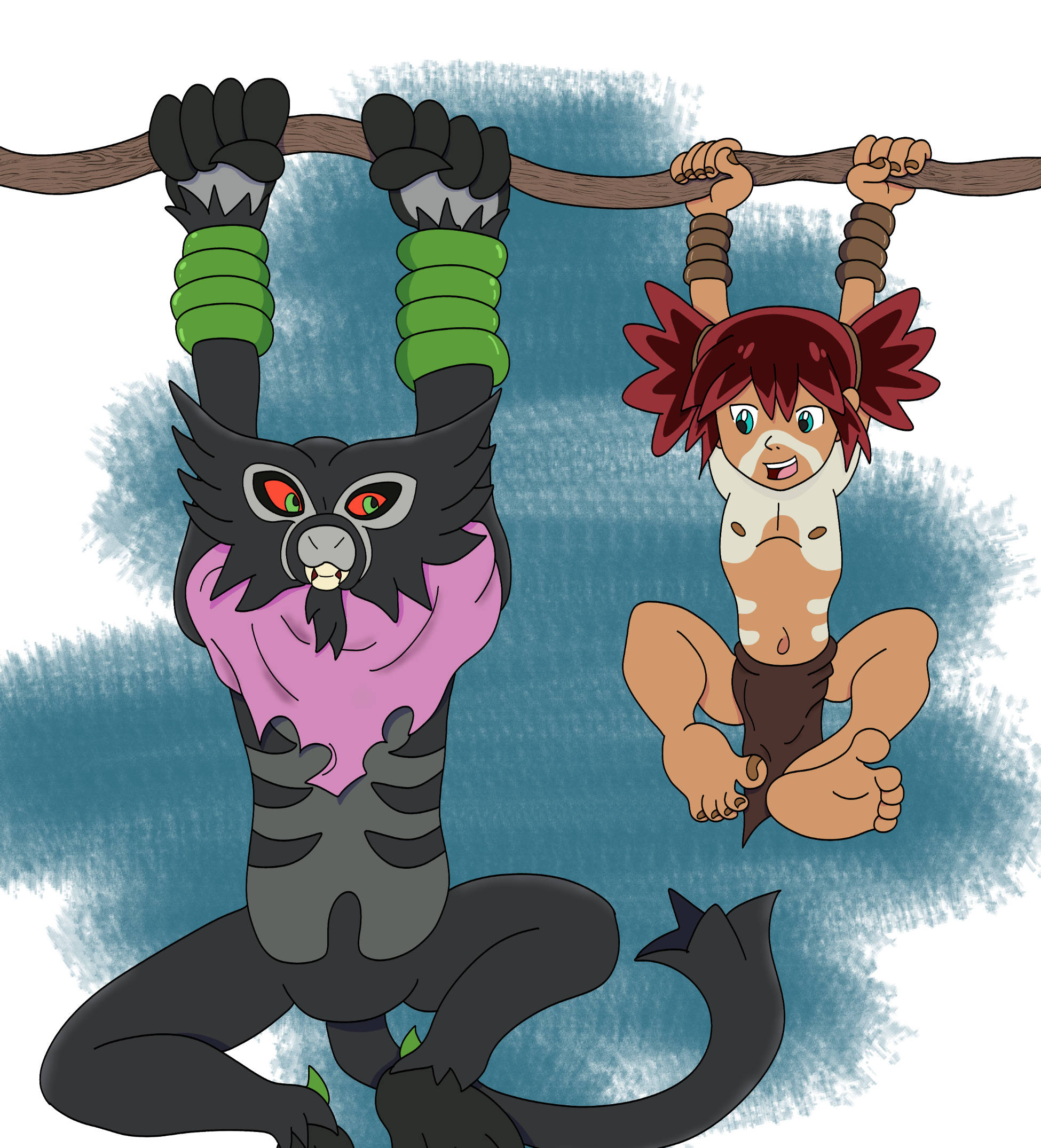 Zarude, branch, dark furred, Full HD Phone Wallpaper