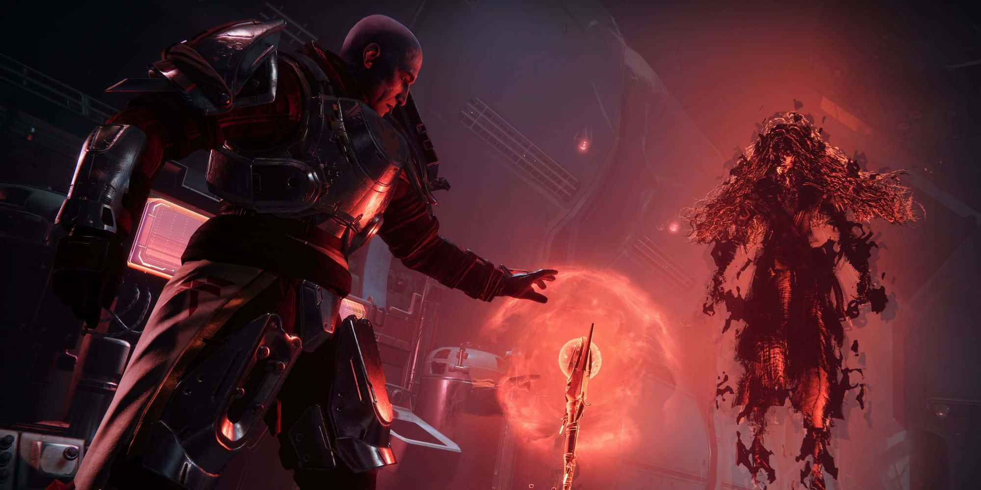 Zavala, armored warrior, glowing red orb, Full HD Desktop Wallpaper