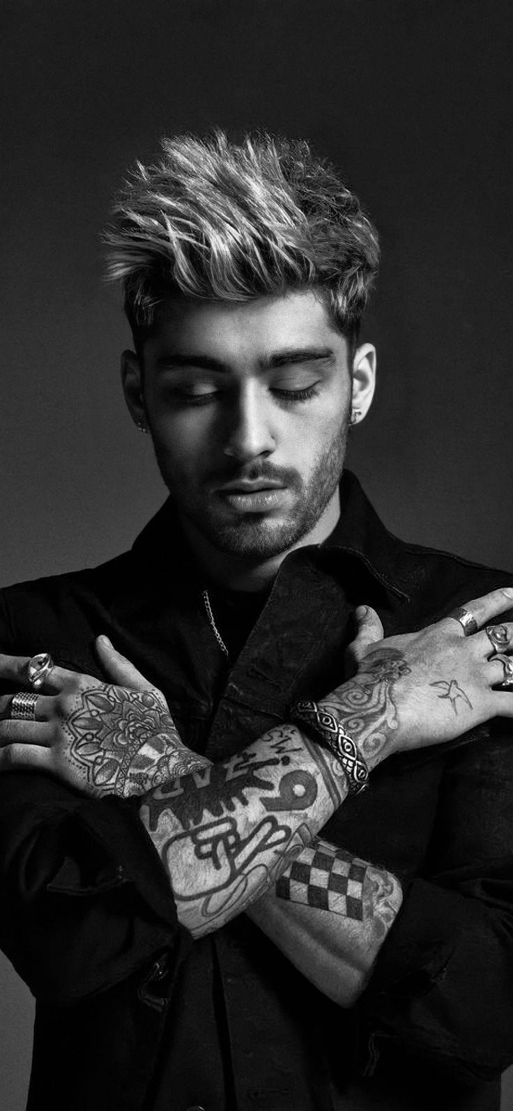 Zayn iPhone, tattooed, spiky hair, HD Phone Wallpaper