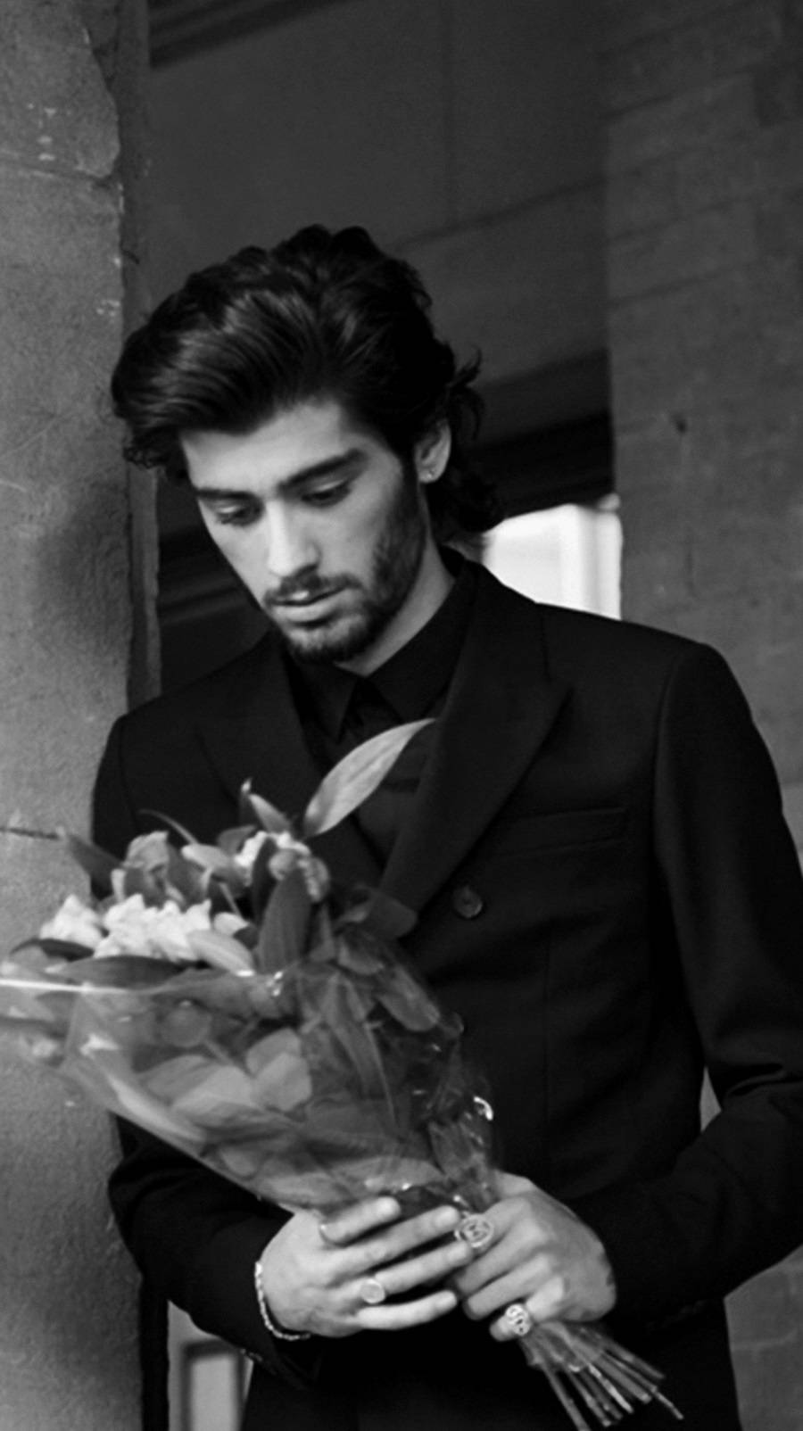 Zayn, iPhone, black and white, HD Phone Wallpaper