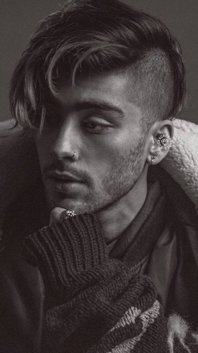 Zayn, iPhone, black and white photograph, SD Phone Wallpaper