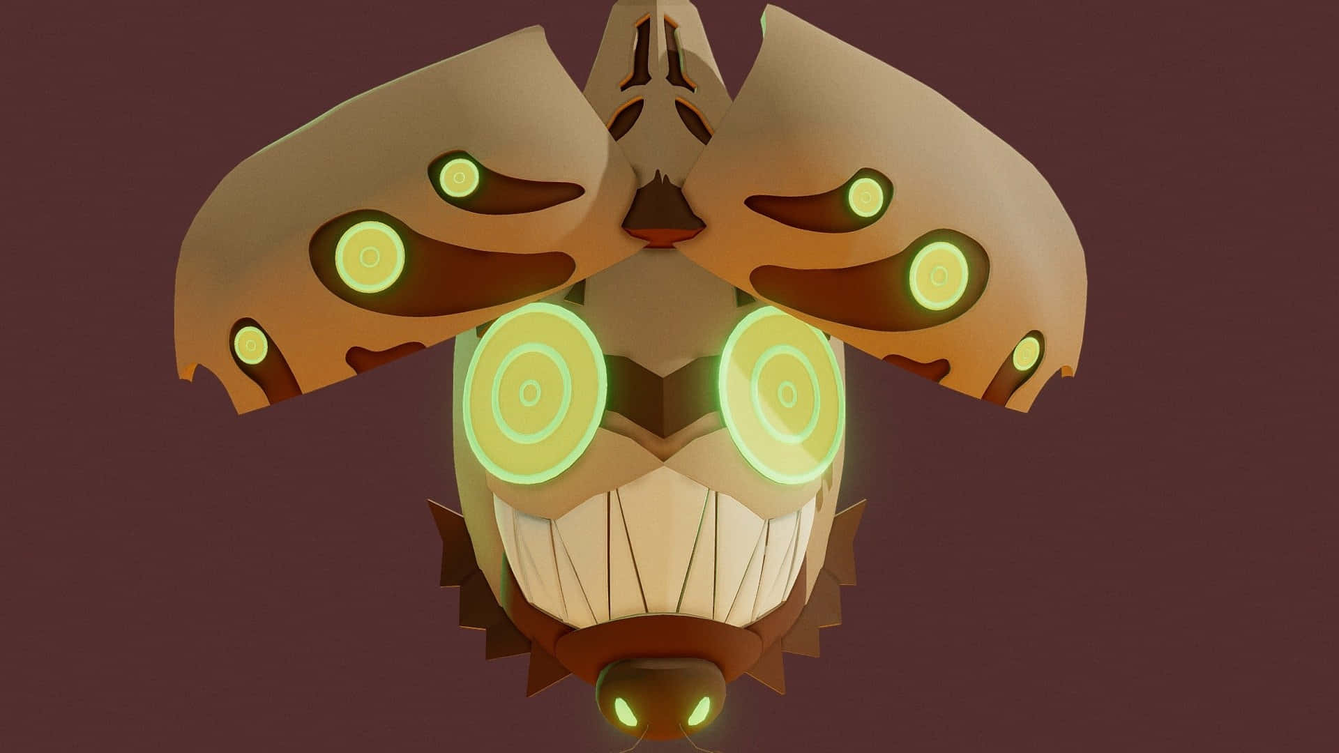 Zazie The Beast, glowing moth, layered wings, Full HD Desktop Wallpaper