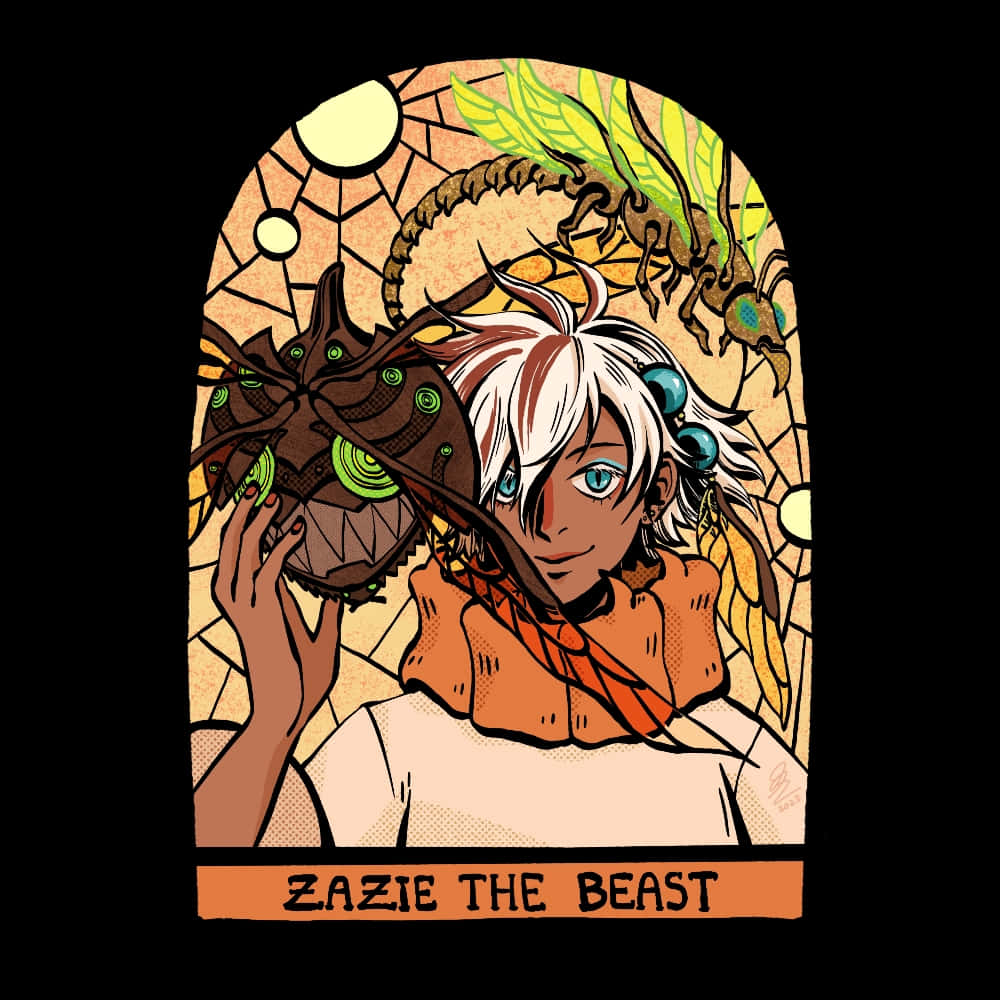 Zazie The Beast, white hair, blue eyes, SD Desktop Wallpaper