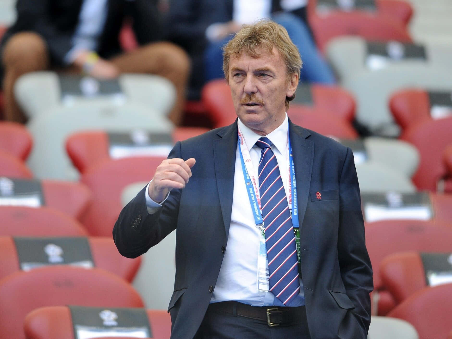 Zbigniew Boniek, stadium, red seats, HD Desktop Wallpaper