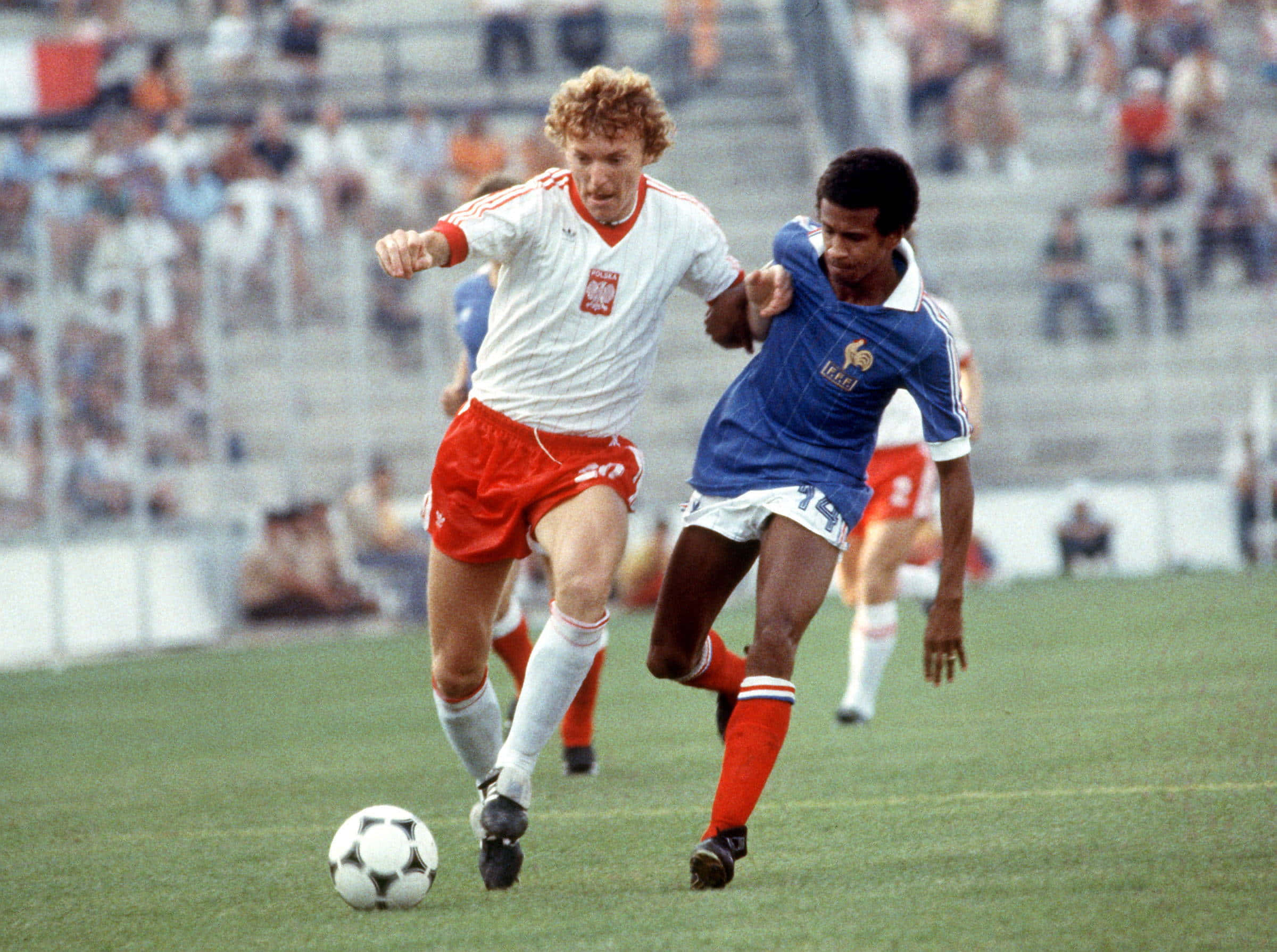 Zbigniew Boniek, 1982 World Cup, grass field, Full HD Desktop Wallpaper