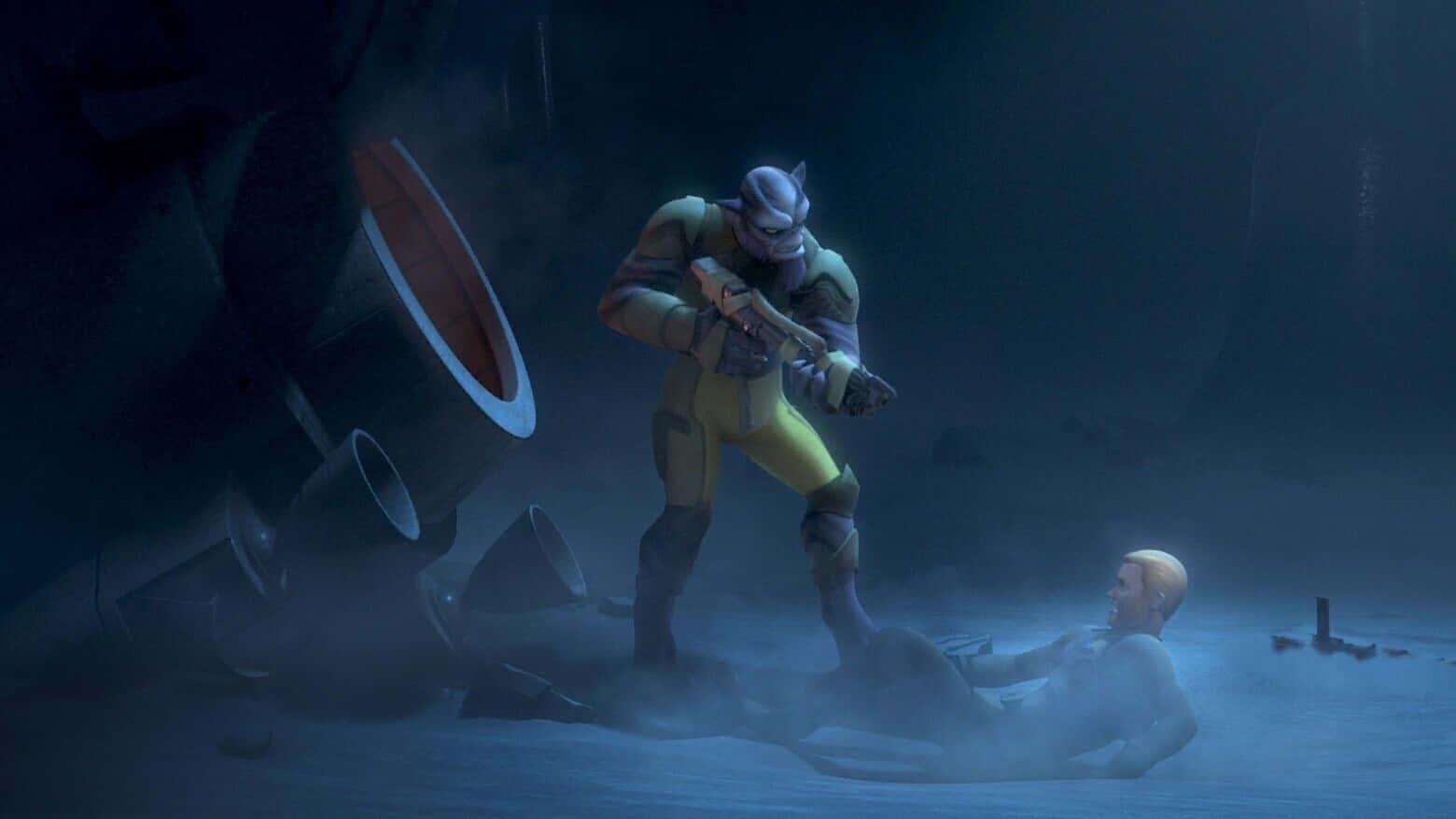 Zeb Orrelios, yellow armor, masked alien warrior, HD Desktop Wallpaper