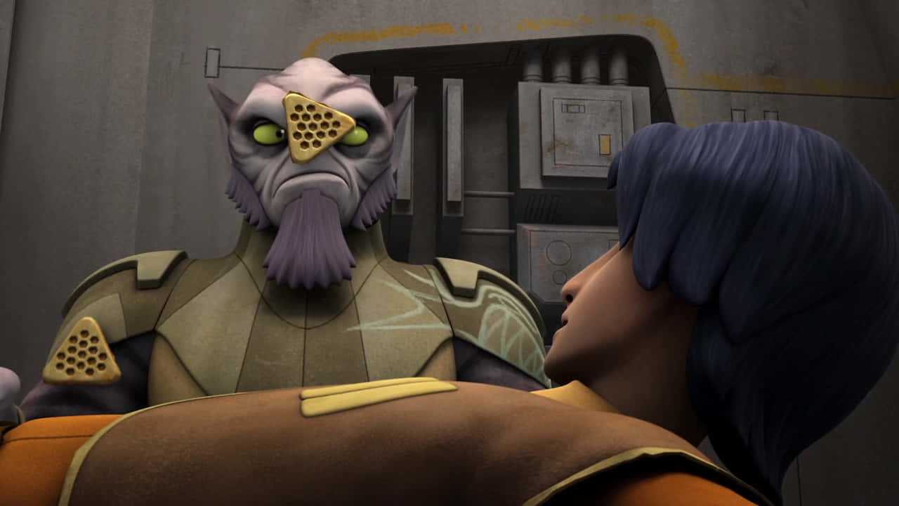 Zeb Orrelios, purple-skinned alien, triangular faceplate, HD Desktop Wallpaper