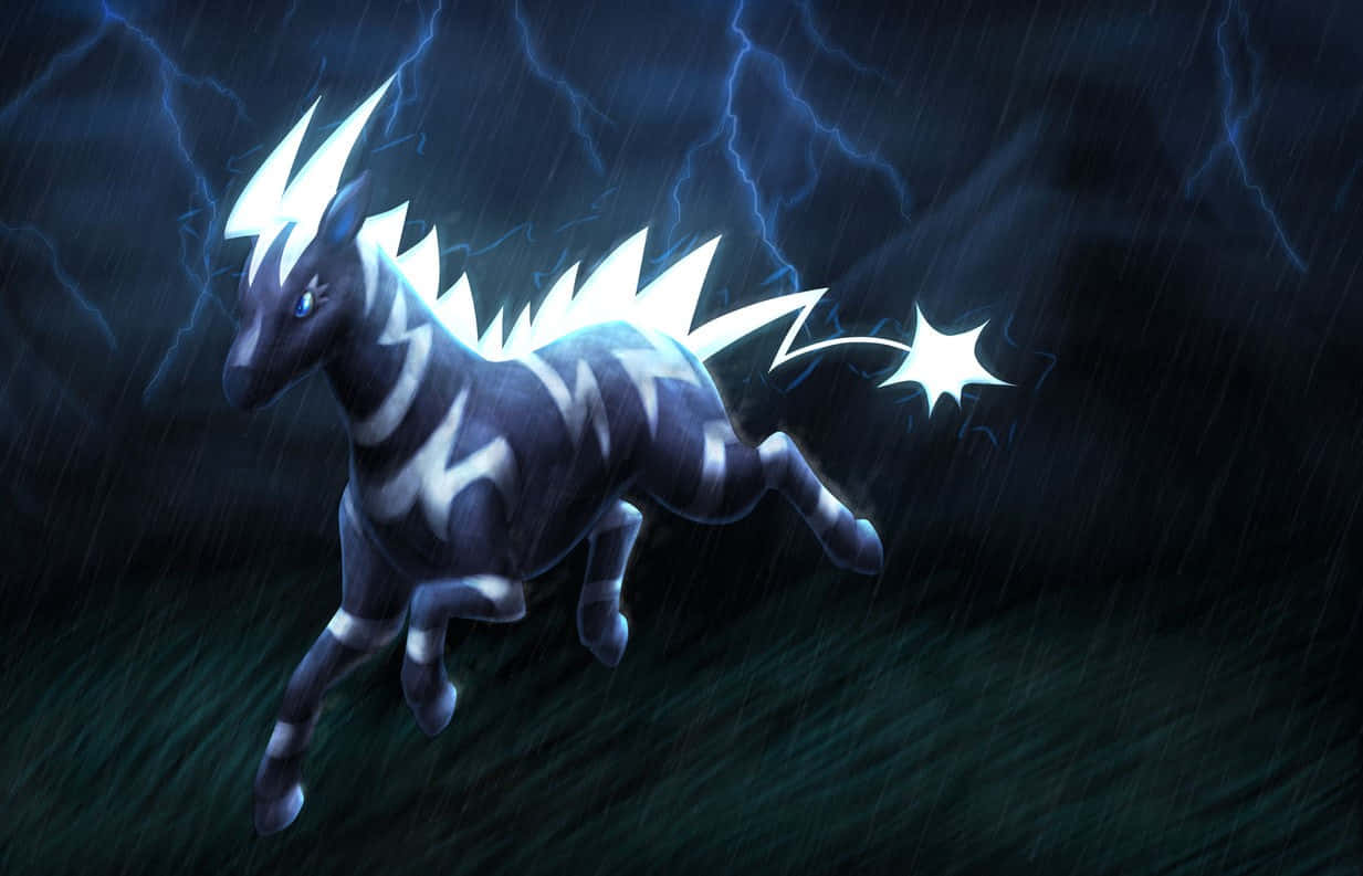 Zebstrika, lightning bolts, stormy night sky, SD Desktop Wallpaper