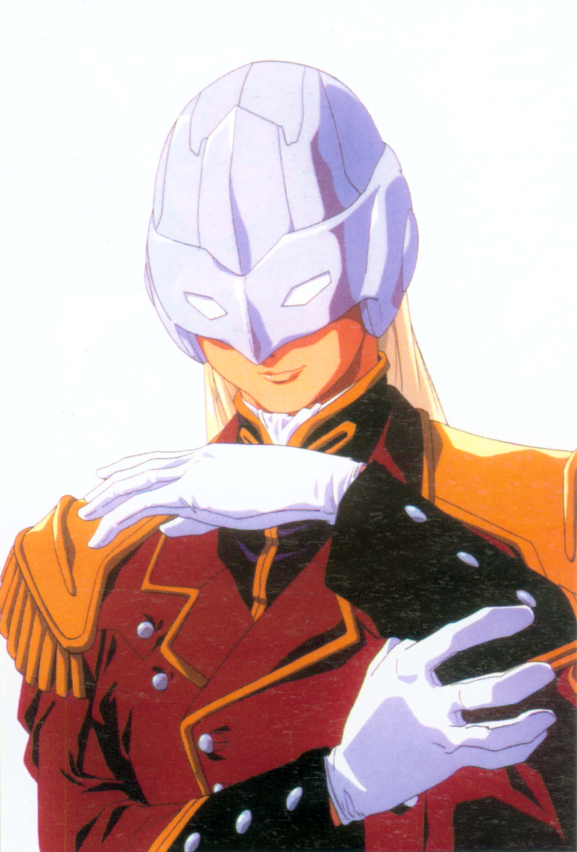Zechs Merquise, purple helmet, red uniform, 2K Phone Wallpaper