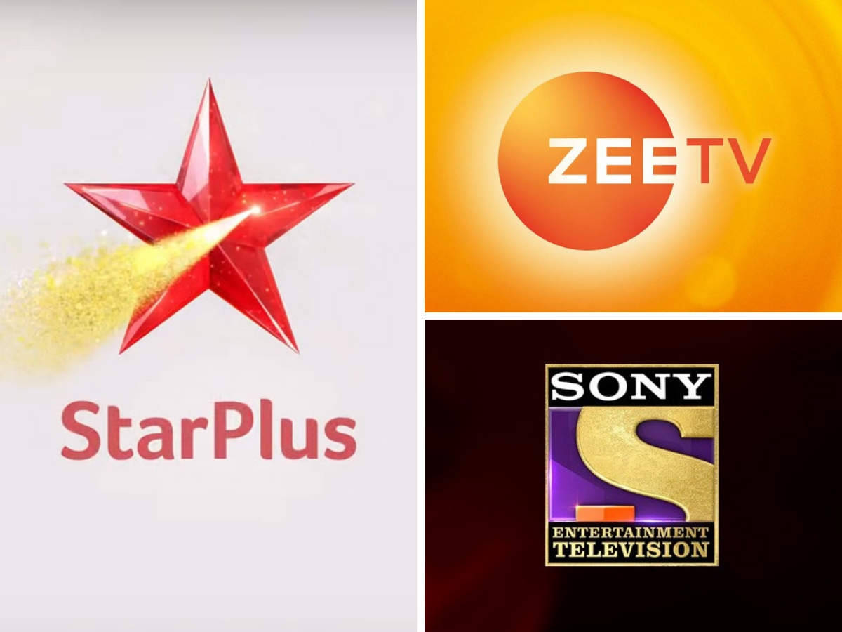 Zee TV, red star with gold trail, sunburst orange circle, SD Desktop Wallpaper