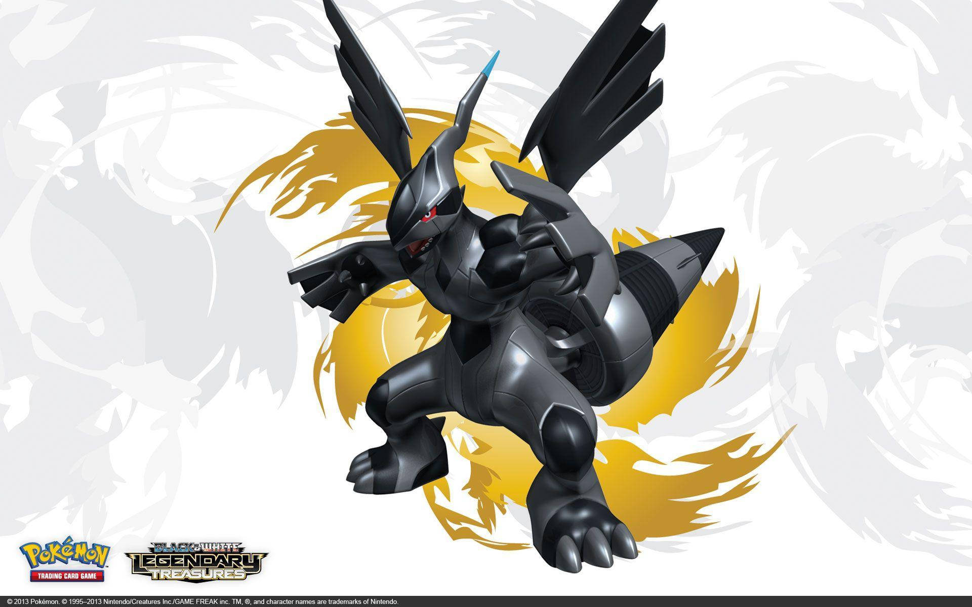 Zekrom, lightning storm, sleek black, Full HD Desktop Wallpaper