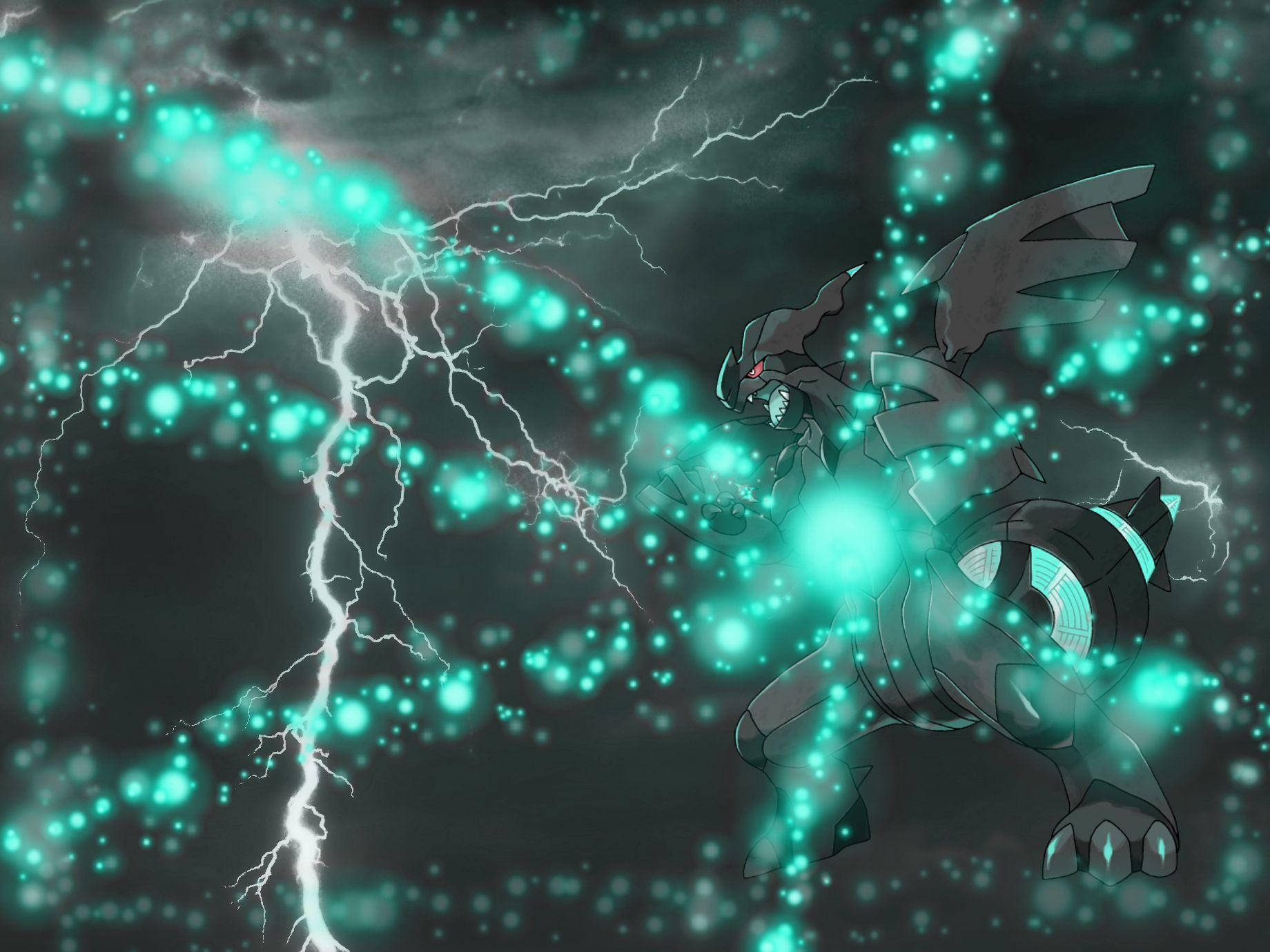 Zekrom, electric energy, stormy skies, HD Desktop Wallpaper