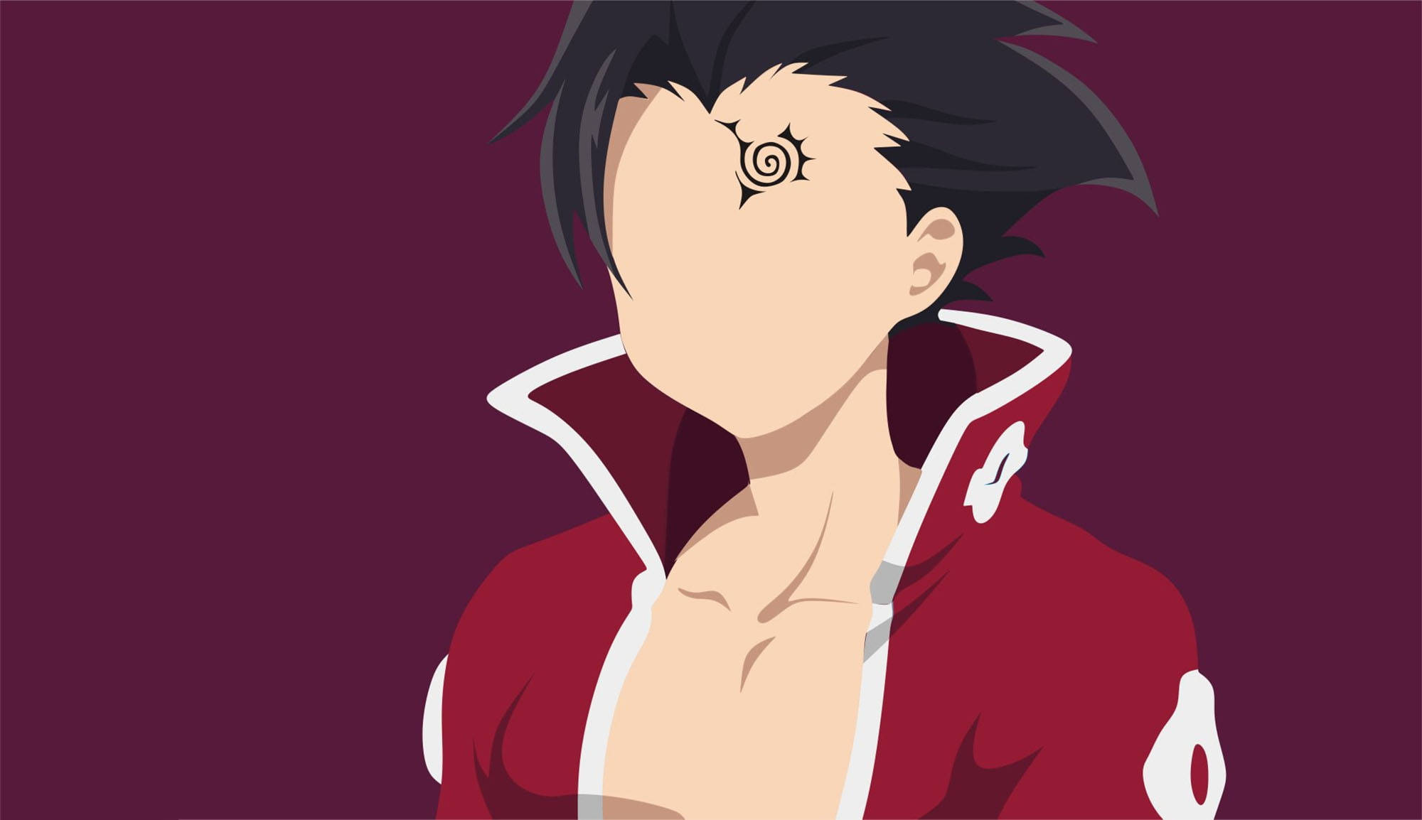 Zeldris, black spiky hair, spiral eye mark, Full HD Desktop Wallpaper