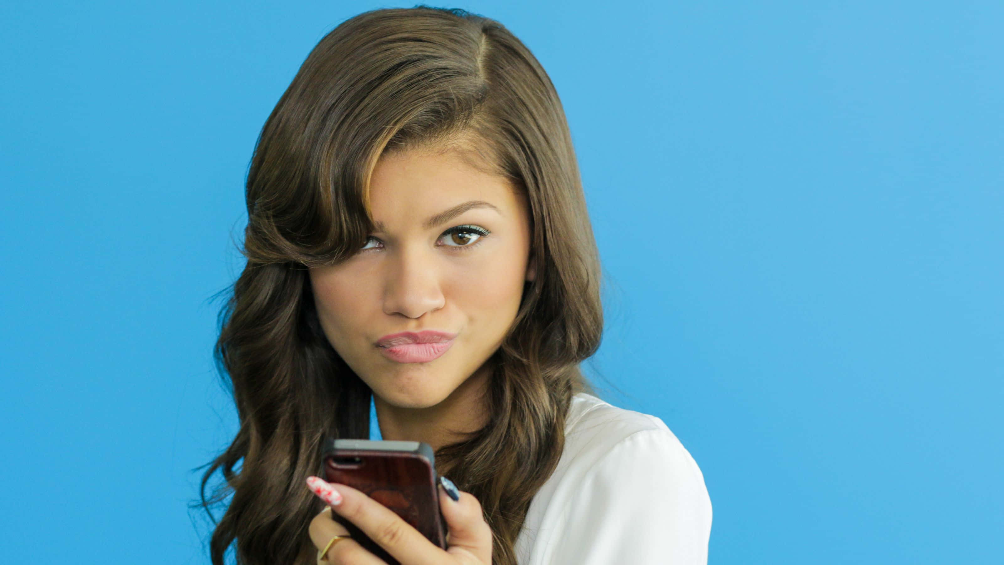 Zendaya, Duck Face, HD, 2K Desktop Wallpaper