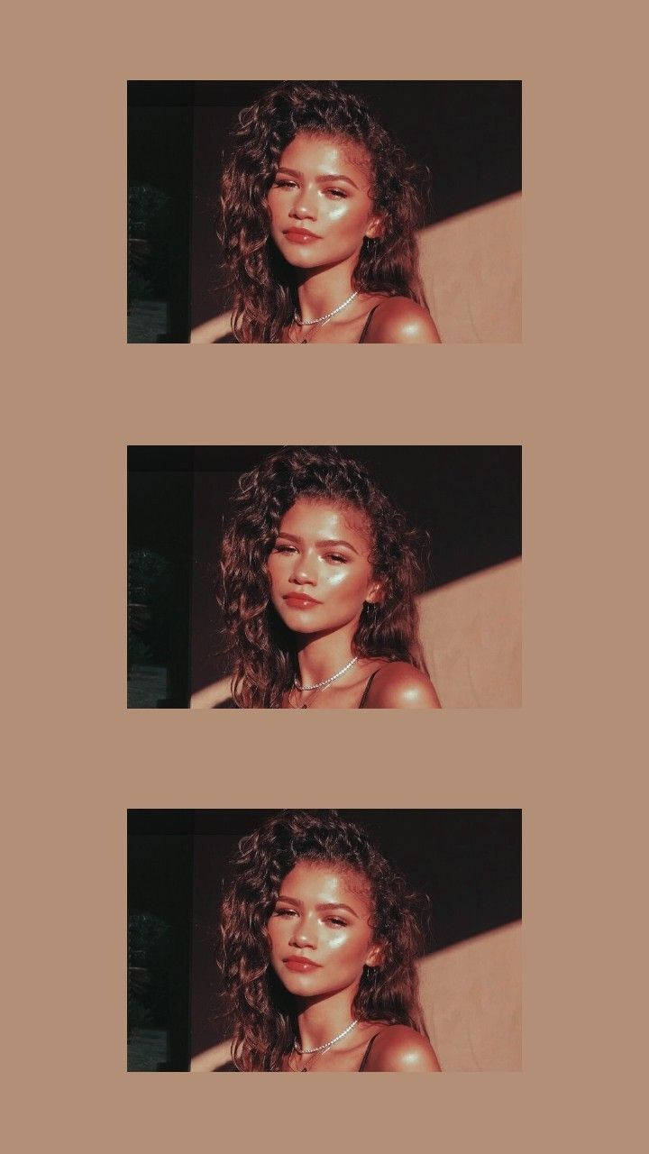 Zendaya, curly hair, necklace, HD Phone Wallpaper