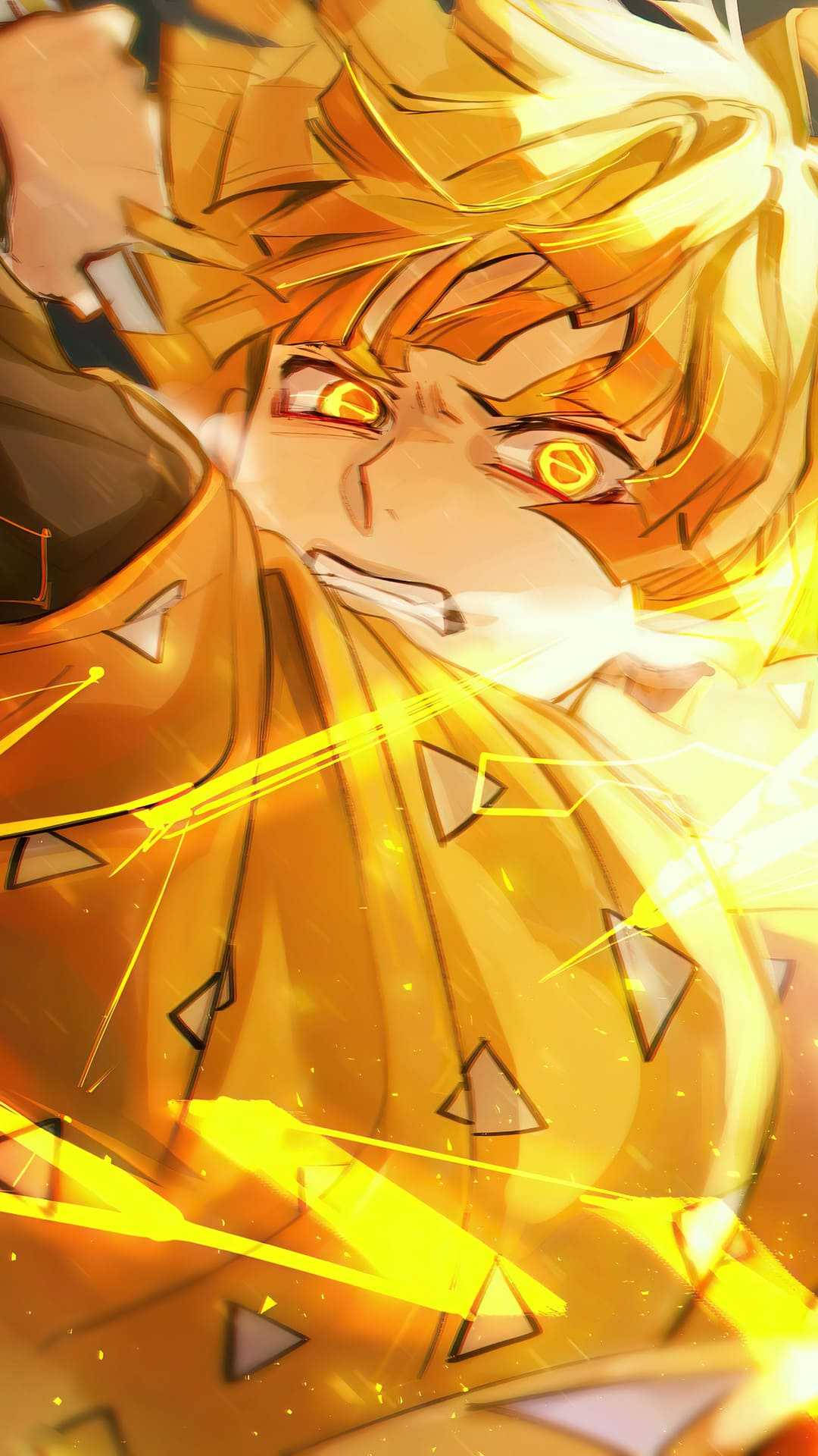 Zenitsu, PFP, lightning, Full HD Phone Wallpaper