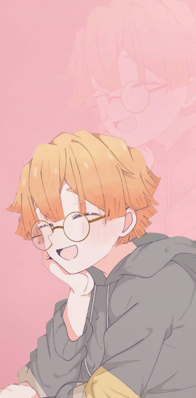 Zenitsu, black hoodie, orange hair, HD Phone Wallpaper