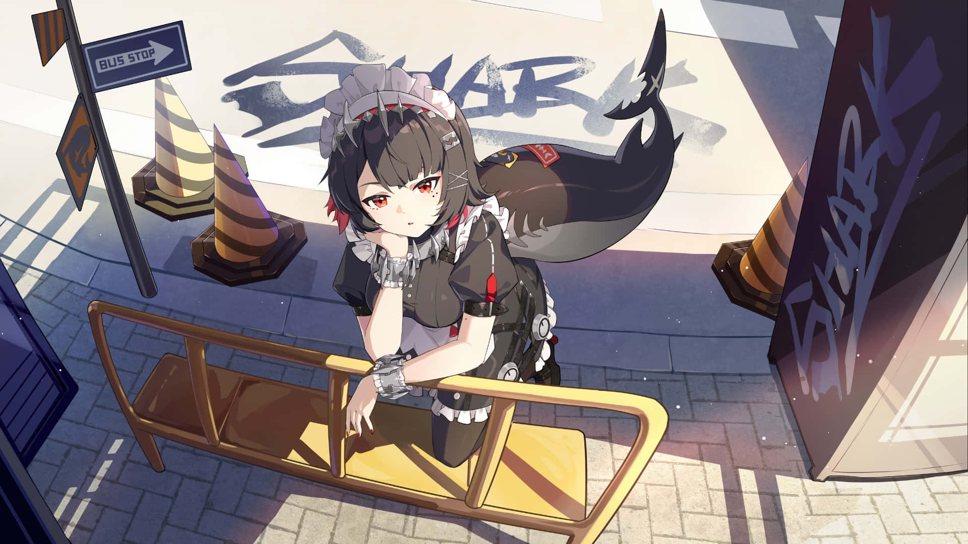 Zenless Zone Zero, character art, dark hair, Full HD Desktop Wallpaper