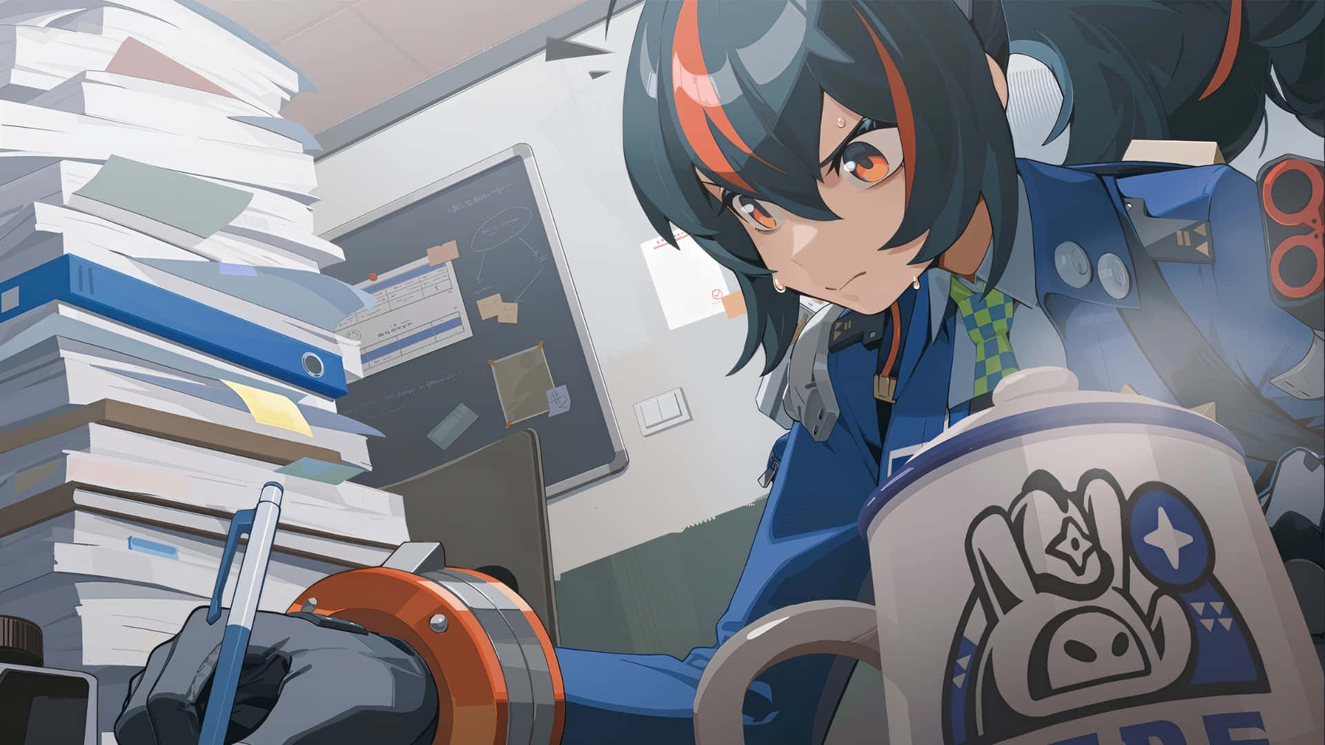Zenless Zone Zero, anime girl, dark hair, Full HD Desktop Wallpaper