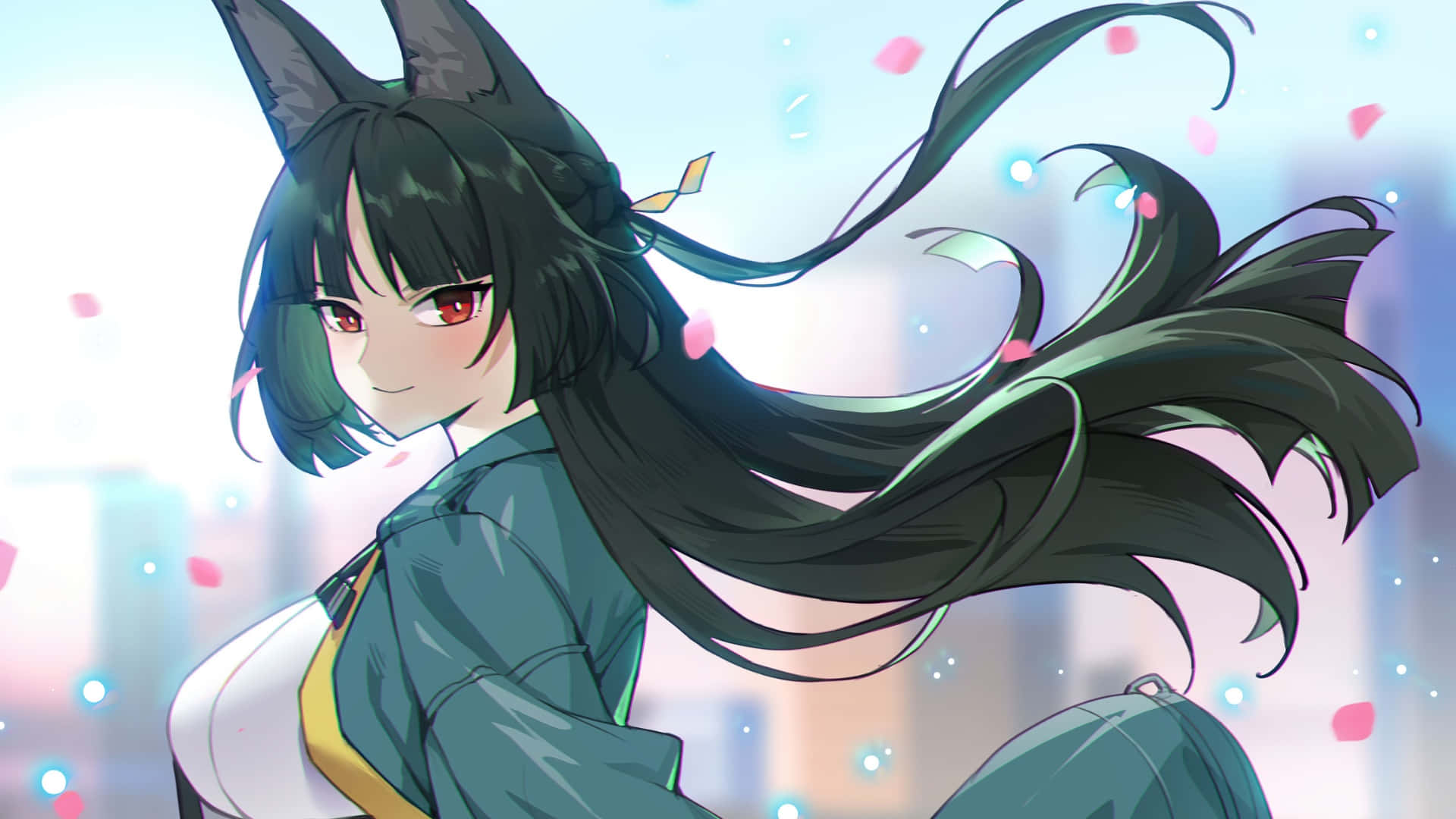 Zenless Zone Zero, character art, black cat ears, Full HD Desktop Wallpaper