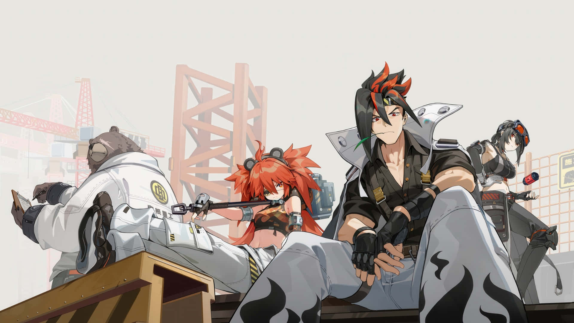 Zenless Zone Zero, anime-style characters, tactical gear, Full HD Desktop Wallpaper