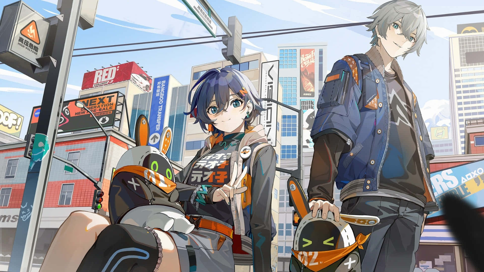 Zenless Zone Zero, urban heroes, anime characters, Full HD Desktop Wallpaper