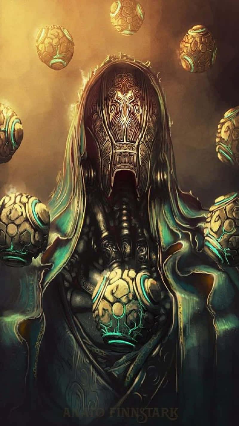 Zenyatta, gold, teal accents, HD Phone Wallpaper