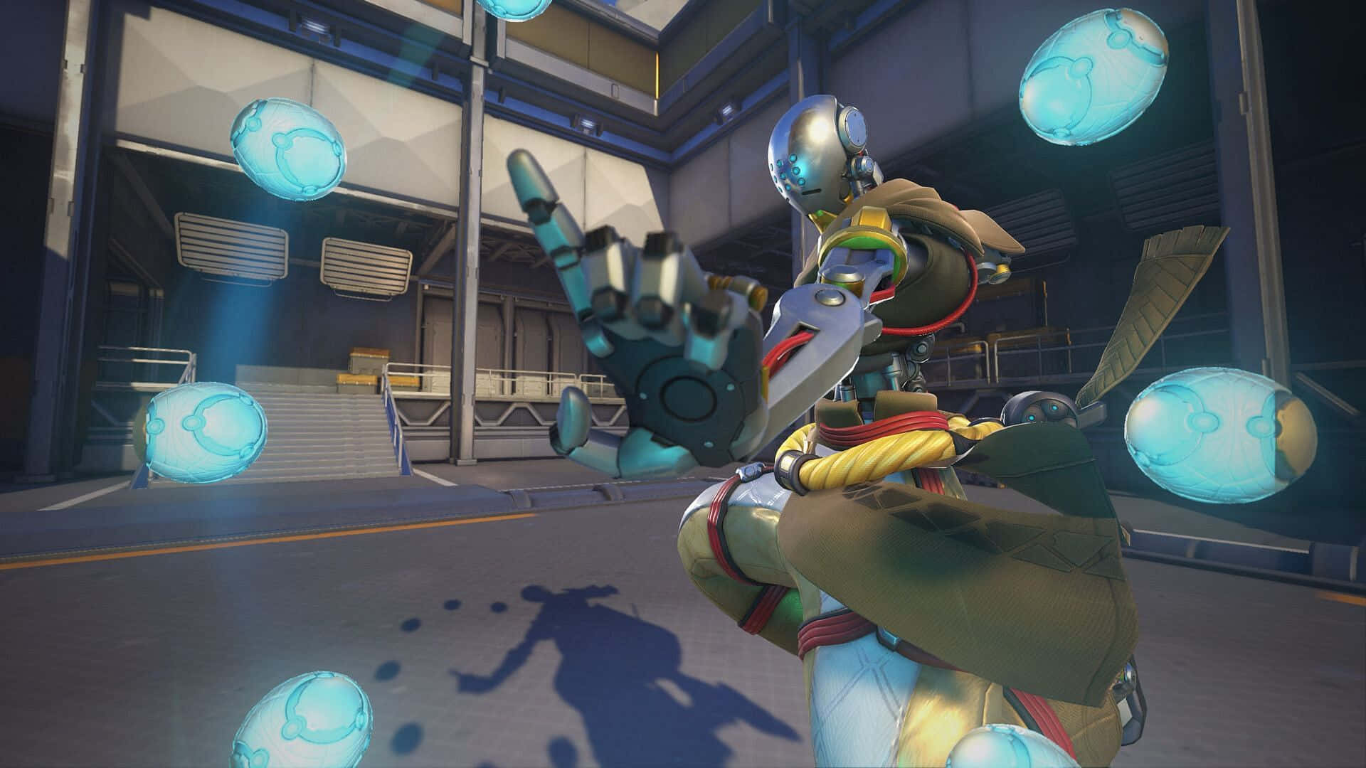 Zenyatta, blue ball, glowing blue orbs, Full HD Desktop Wallpaper