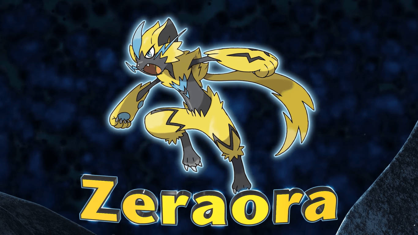 Zeraora, yellow, black, HD Desktop Wallpaper
