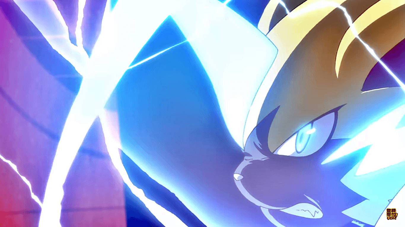Zeraora, glowing blue eyes, lightning crackles, HD Desktop Wallpaper