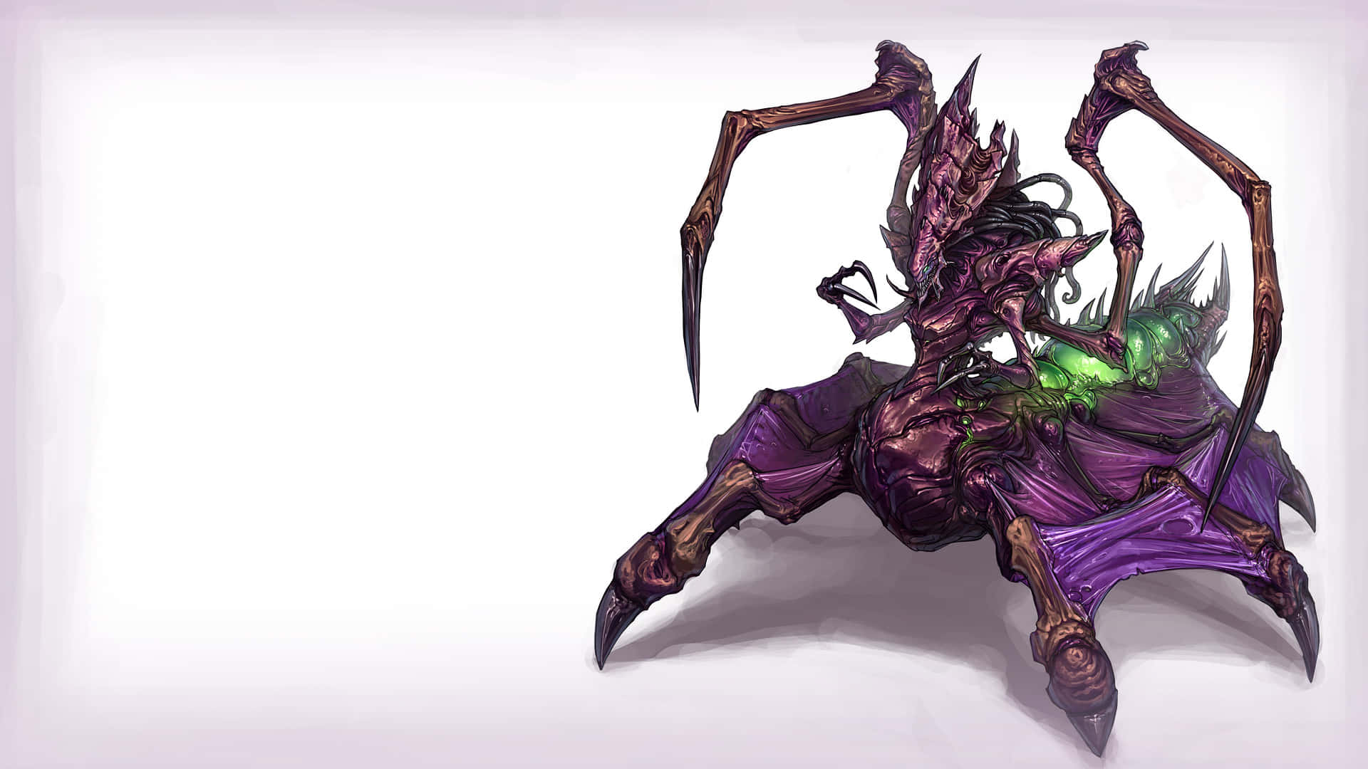 Zerg, purple, green, Full HD Desktop Wallpaper