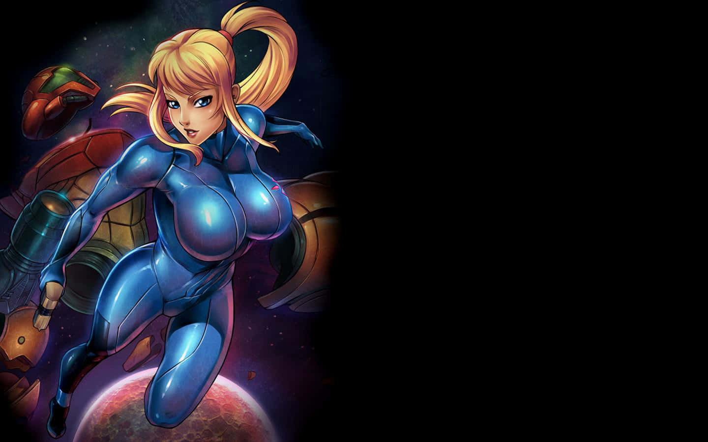 Zero Suit Samus, blonde female space warrior, blue suit, HD Desktop Wallpaper