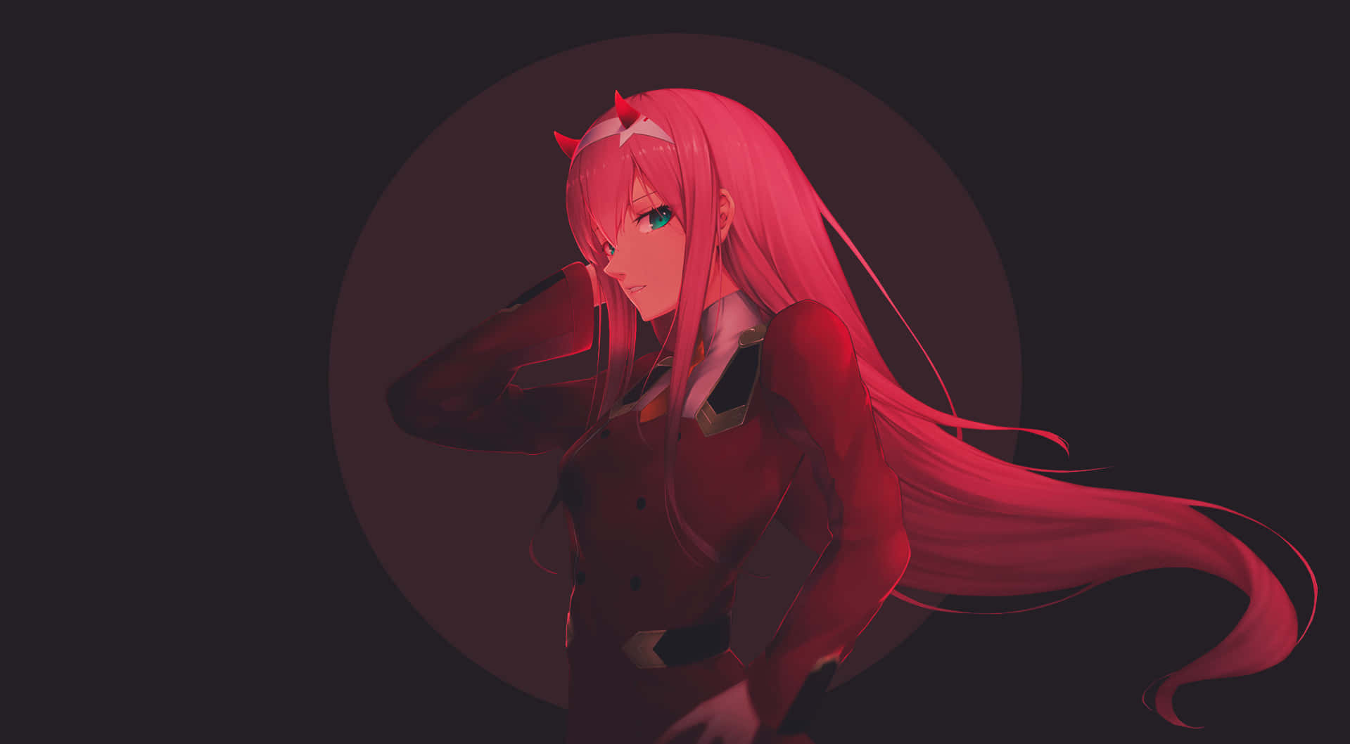 Zero Two, pink-haired, red horns, HD Desktop Wallpaper