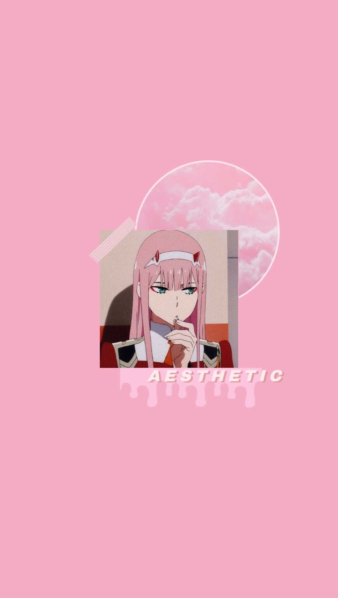 Zero Two, pink-haired anime girl, horns, HD Phone Wallpaper