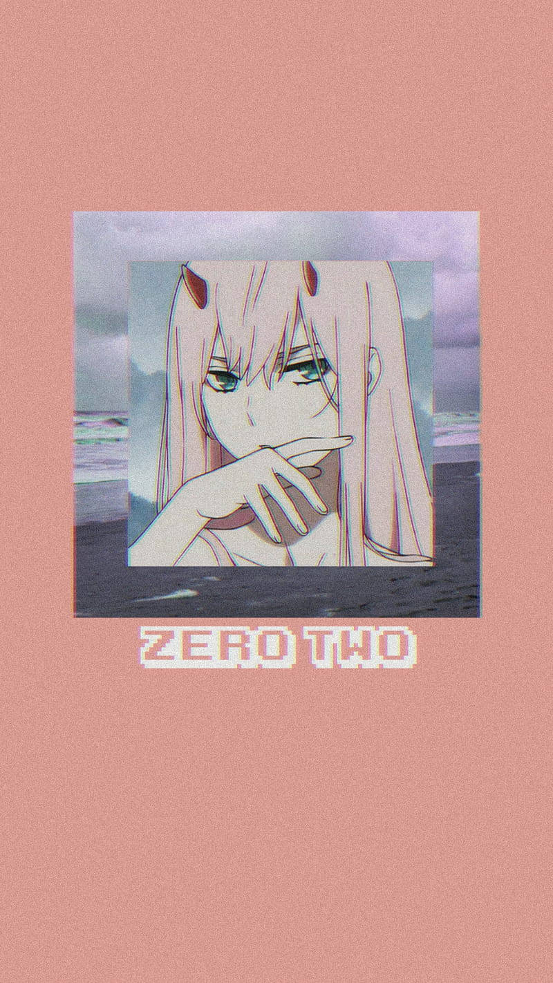 Zero Two, long pink hair, horns, HD Phone Wallpaper