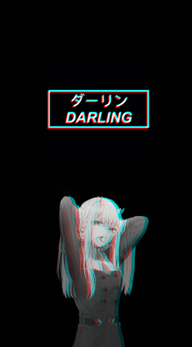 Zero Two, white hair, red eyes, SD Phone Wallpaper