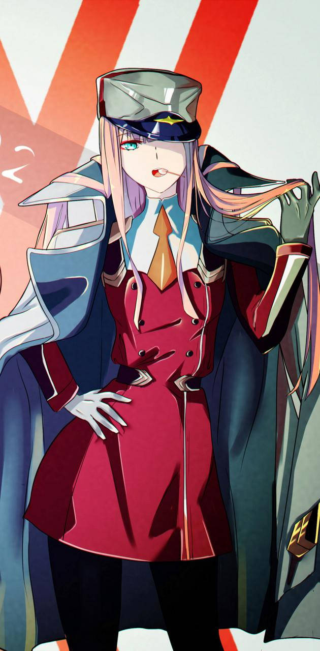 Zero Two, full gear, red coat, HD Phone Wallpaper