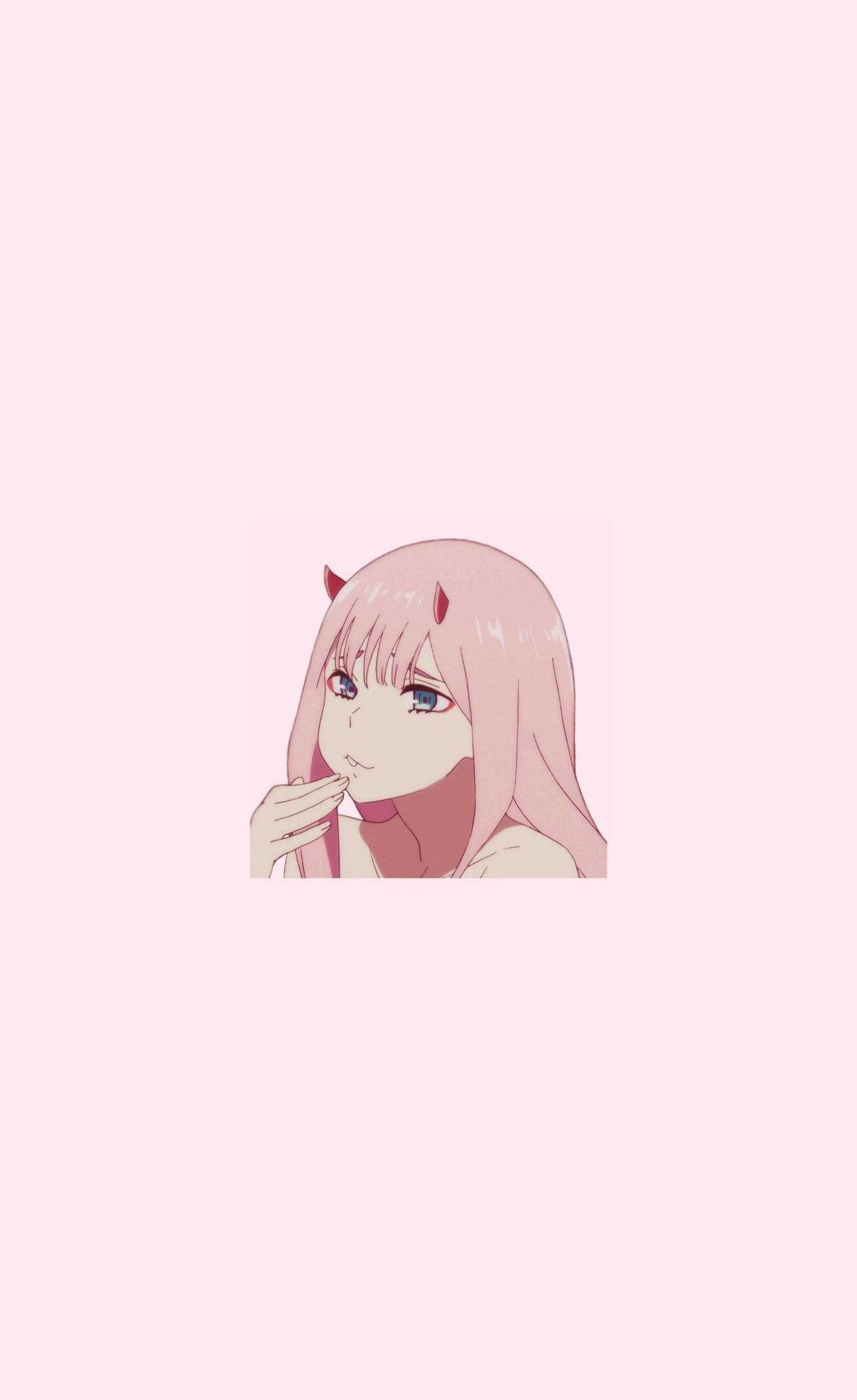 Zero Two, pink-haired anime girl, small horns, HD Phone Wallpaper