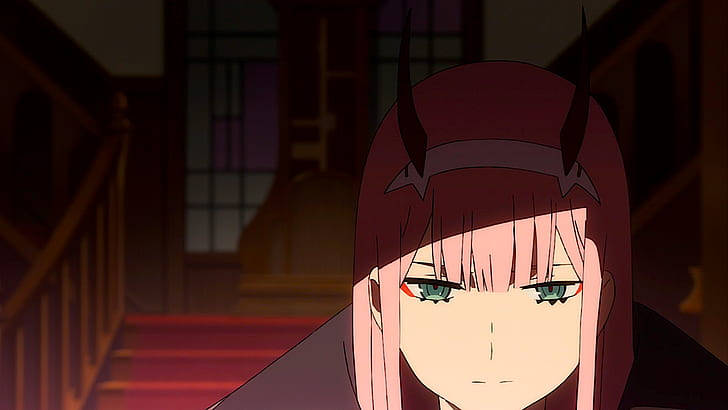 Zero Two, pink-haired, anime girl, SD Desktop Wallpaper