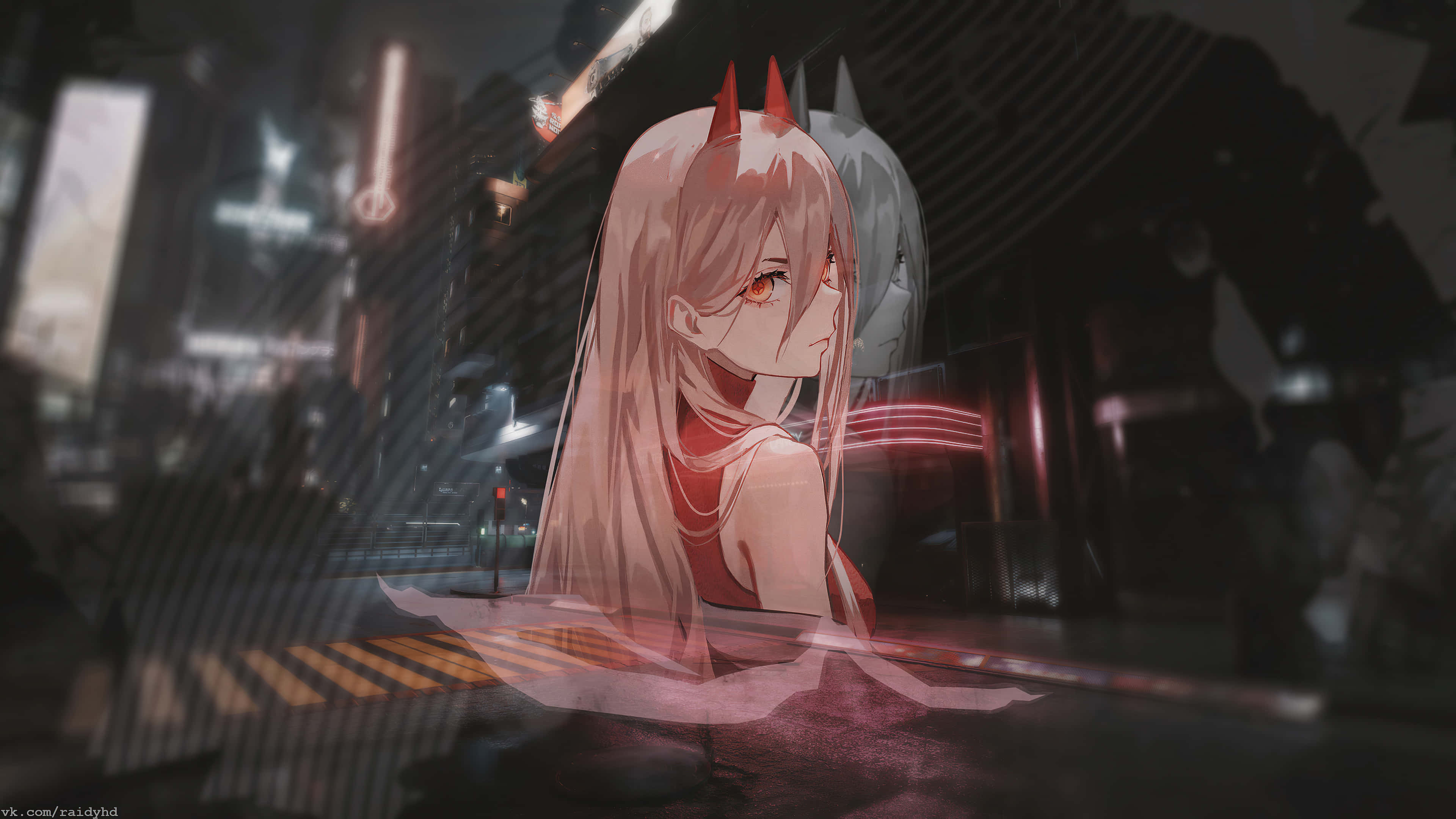 Zero Two, red horns, long hair, 4K Desktop Wallpaper