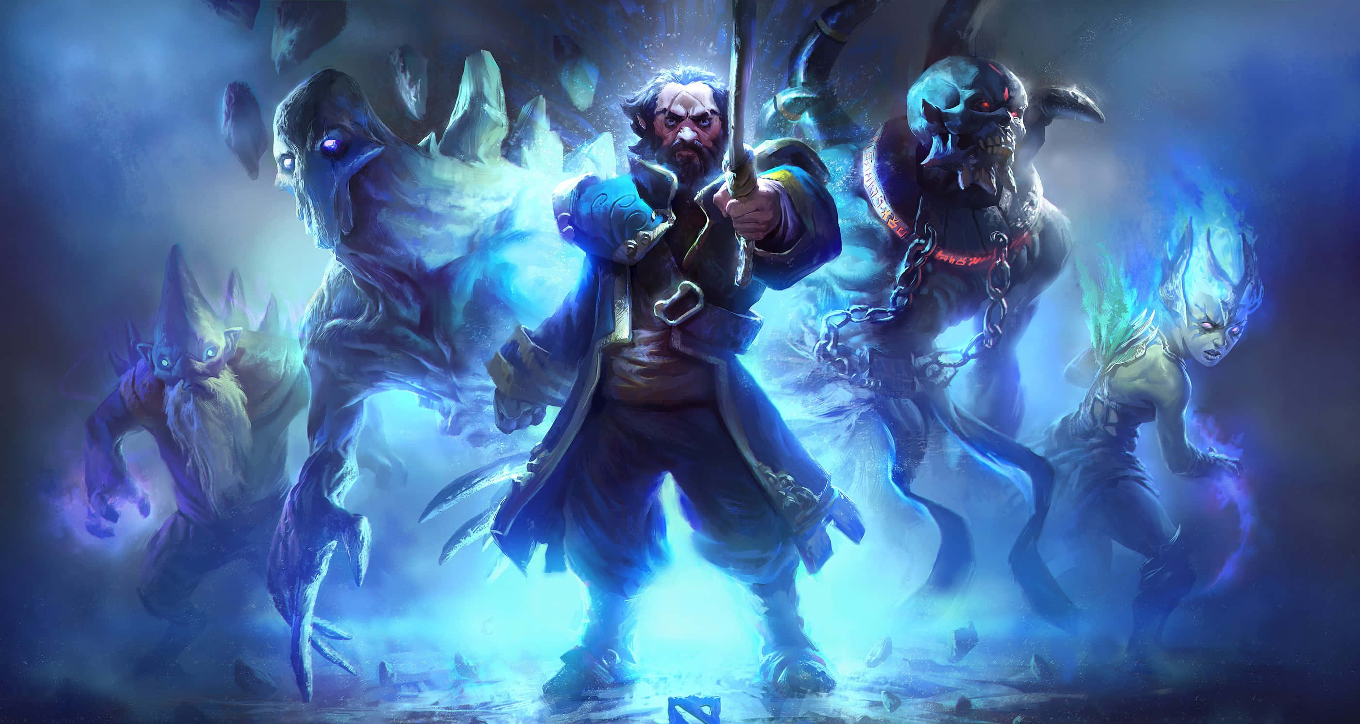 Zeus, bearded warrior, trench coat, 2K Desktop Wallpaper