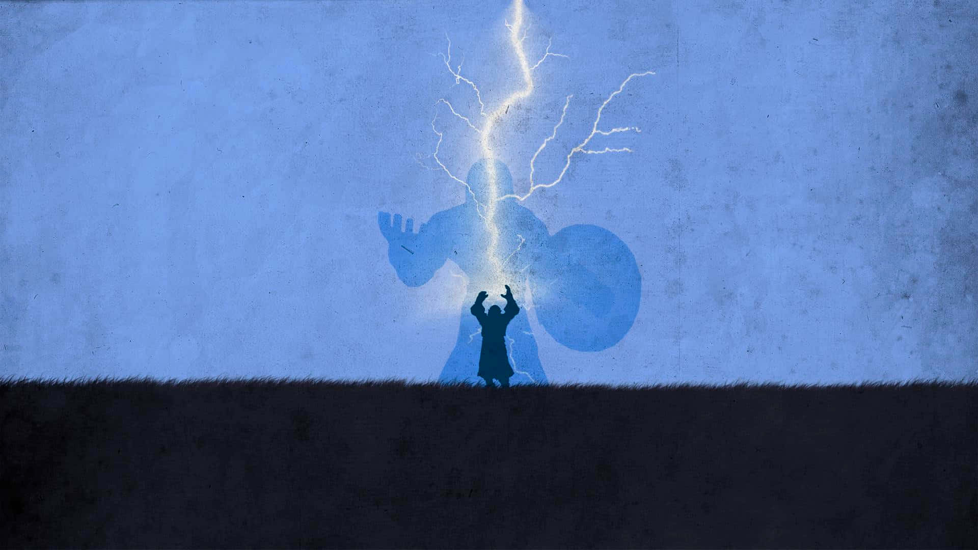 Zeus, lightning bolt, glowing, Full HD Desktop Wallpaper
