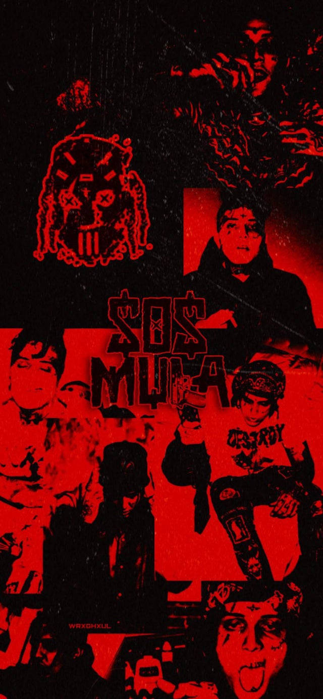 Zillakami, red background, black background, HD Phone Wallpaper