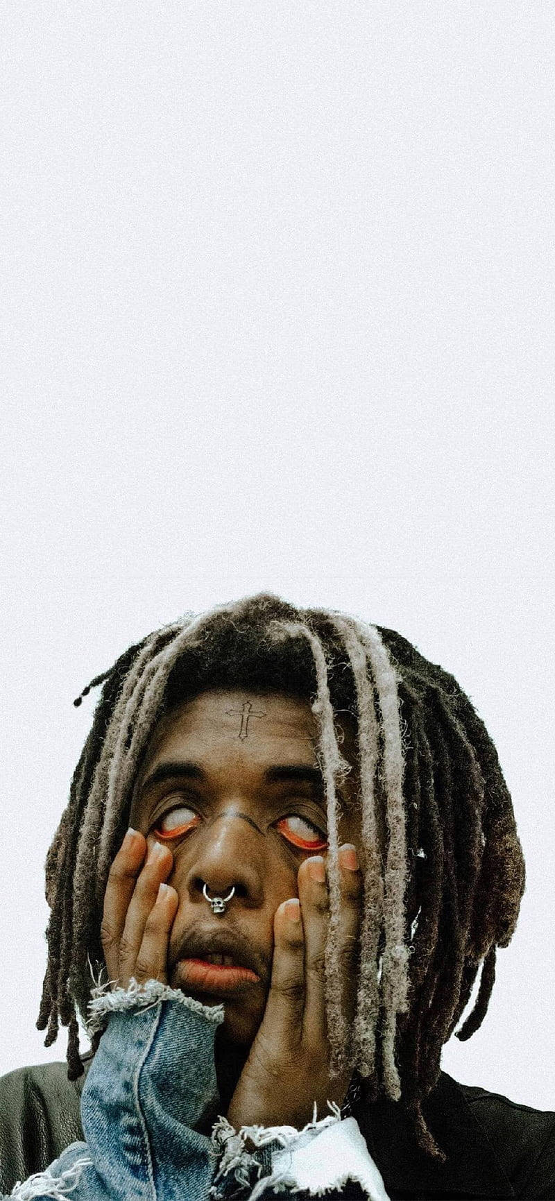 Zillakami, dreadlocks, glowing red eyes, HD Phone Wallpaper